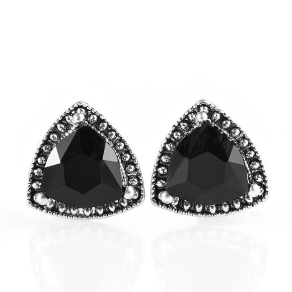 💠3 for $25💠Clip-On Black “Onyx” Earrings - Picture 3 of 3